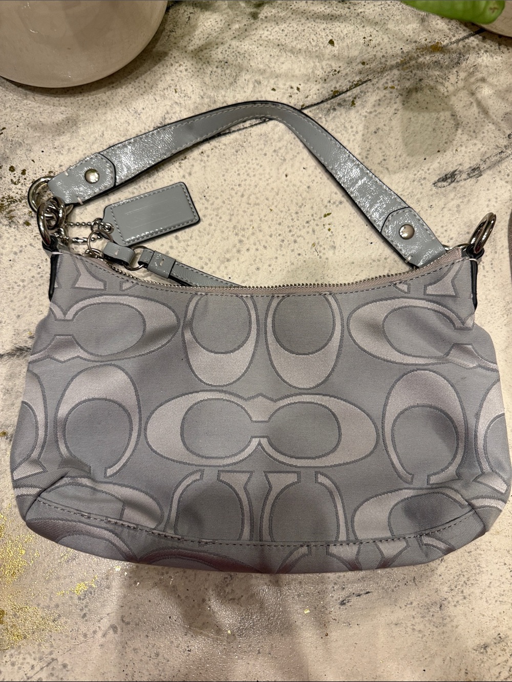 Coach 19435 Signature Jacquard Shoulder/Crossbody Bag – Gray/Silver - Picture 4 of 9